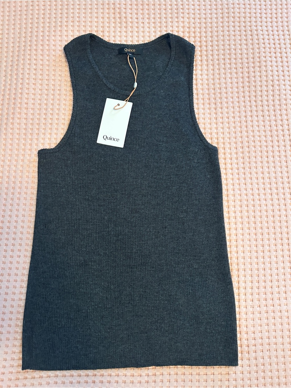 Quince Featherweight Cashmere Ribbed Tank